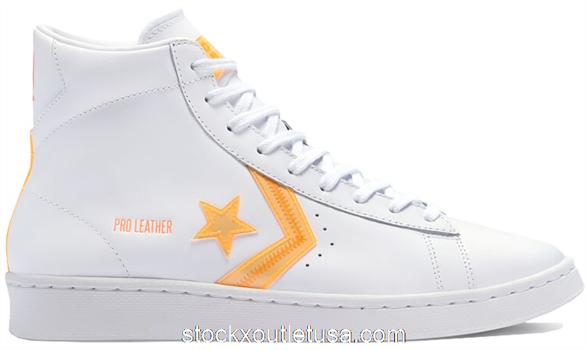 Outlet Converse Pro Leather Hi Hi-Vis White Flash Orange 169500C