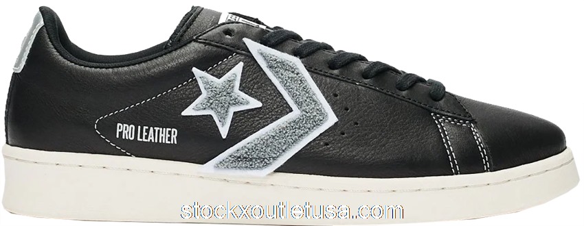 Outlet Converse Pro Leather Ox Black Silver 167268C