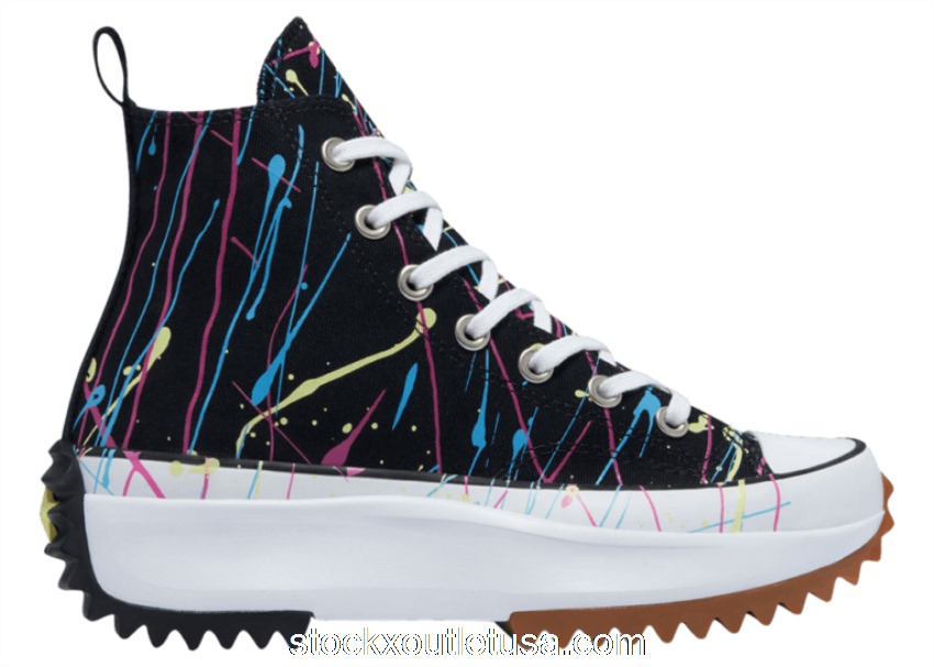 Outlet Converse Run Star Hike Hi Paint Splatter Black (W) 571872C