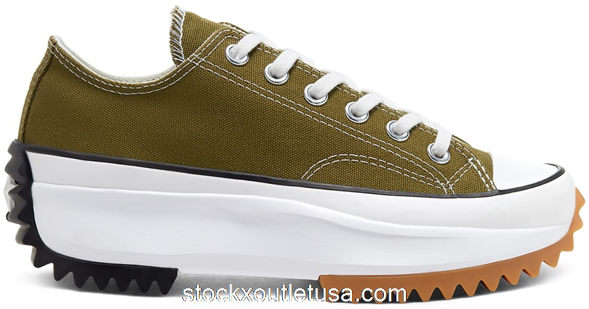 Outlet Converse Run Star Hike Ox Dark Moss White Gum 168818C