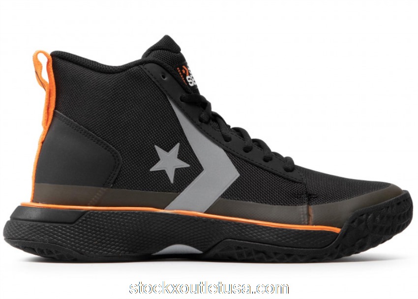 Outlet Converse Star Series BB Mid Black Bold Mandarin 165592C