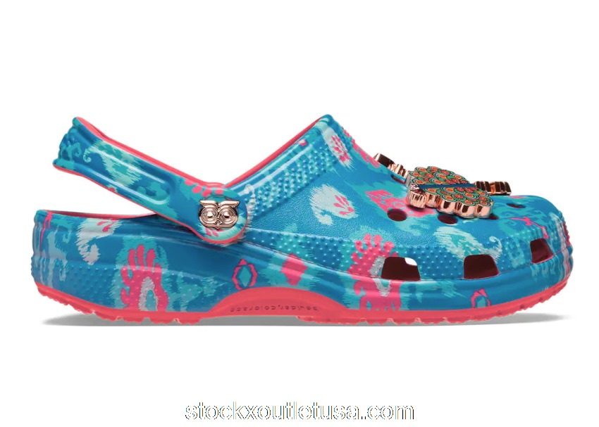 Outlet Crocs Classic Clog Chumbak Ikkat & Paisleys Blue 207985-90h