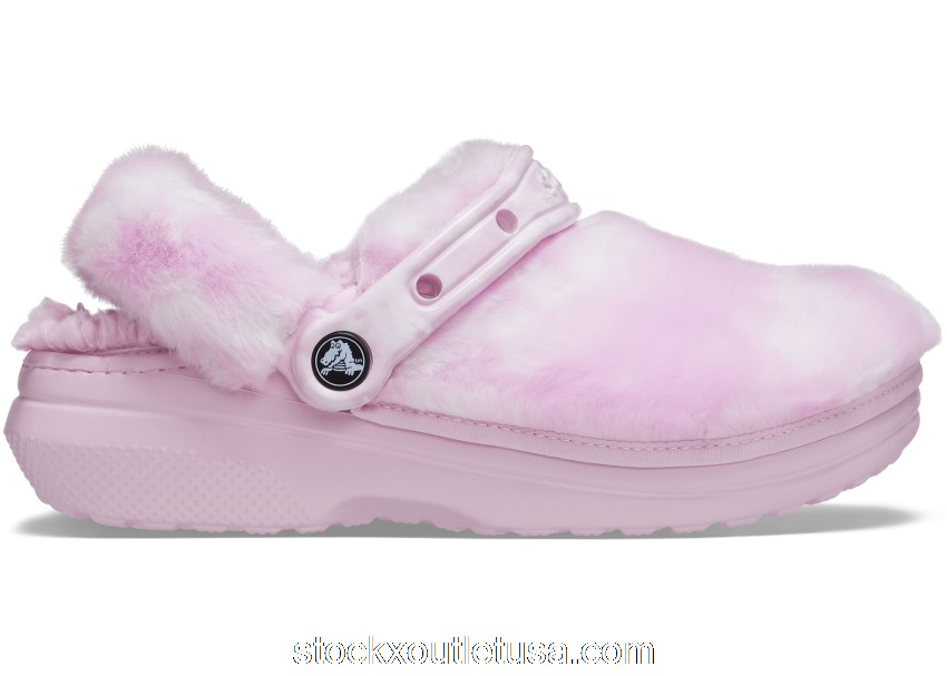 Outlet Crocs Classic Clog Fur Sure Ballerina Pink