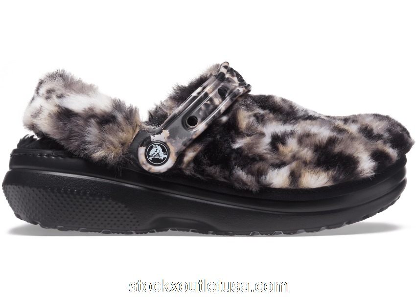 Outlet Crocs Classic Clog Fur Sure Cheetah