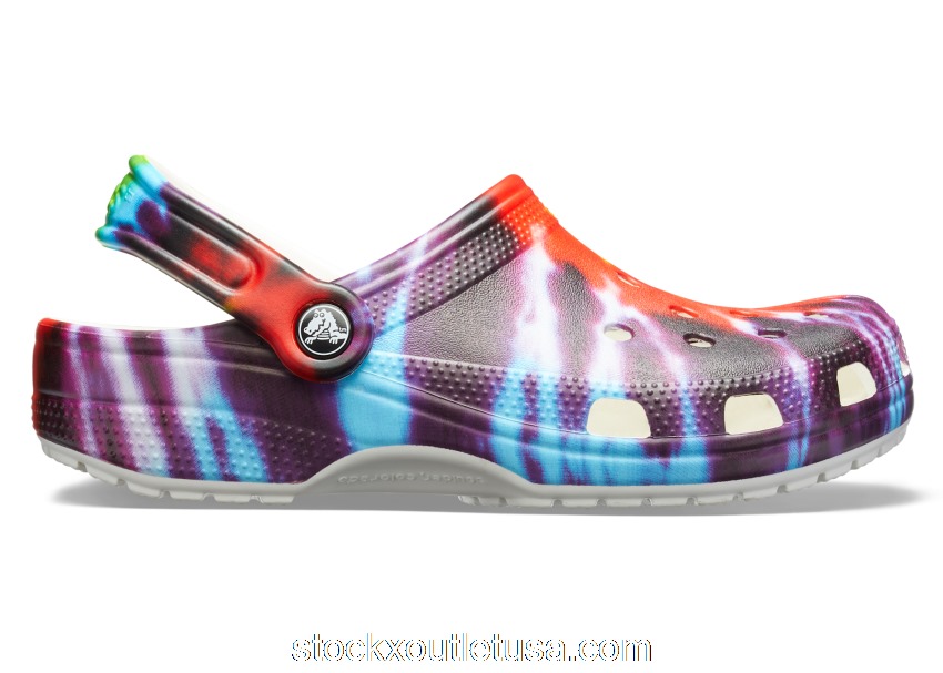 Outlet Crocs Classic Clog Tie Dye Multi-Color 205453-90H