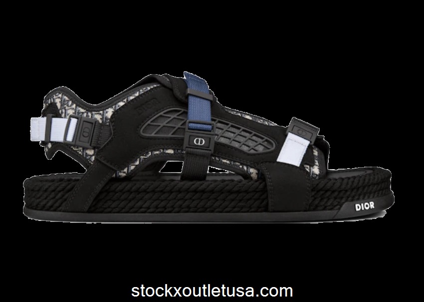 Outlet Dior Atlas Sandal Black Suede 3SA094ZIY_H965