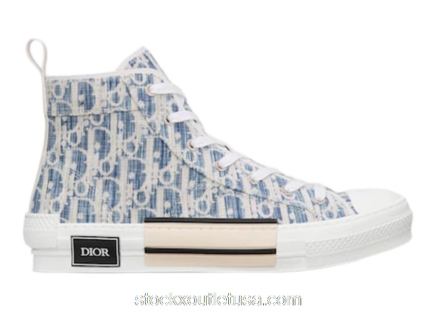Outlet Dior B23 High Blue Oblique Kasuri Jacquard 3SH118ZLA_H560