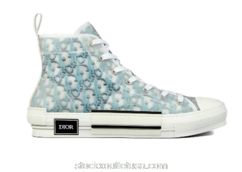 Outlet Dior B23 High Top Blue Oblique Pixel 3SH118YTG H165