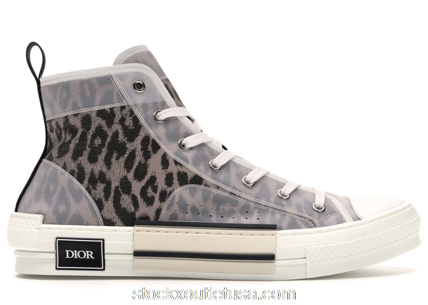 Outlet Dior B23 High Top Brown Leopard 3SH118YQL_H369