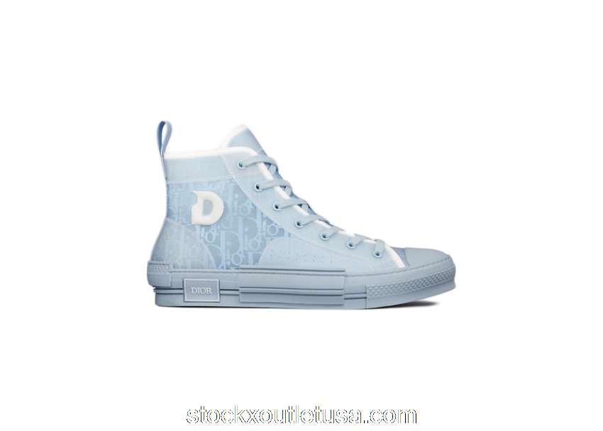 Outlet Dior B23 High Top Daniel Arsham Light Blue 3SH118YUP_H561
