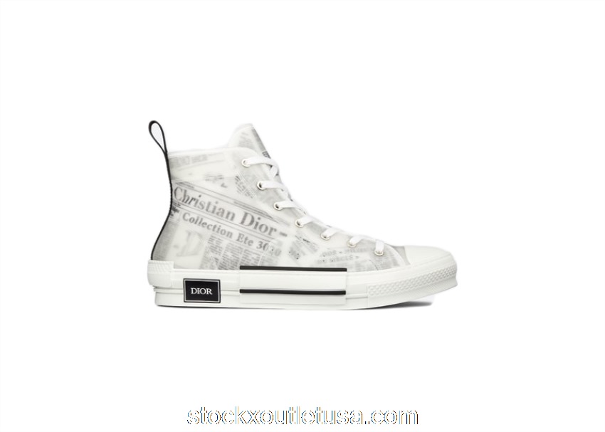 Outlet Dior B23 High Top Daniel Arsham Newspaper 3SH118YUO_H069