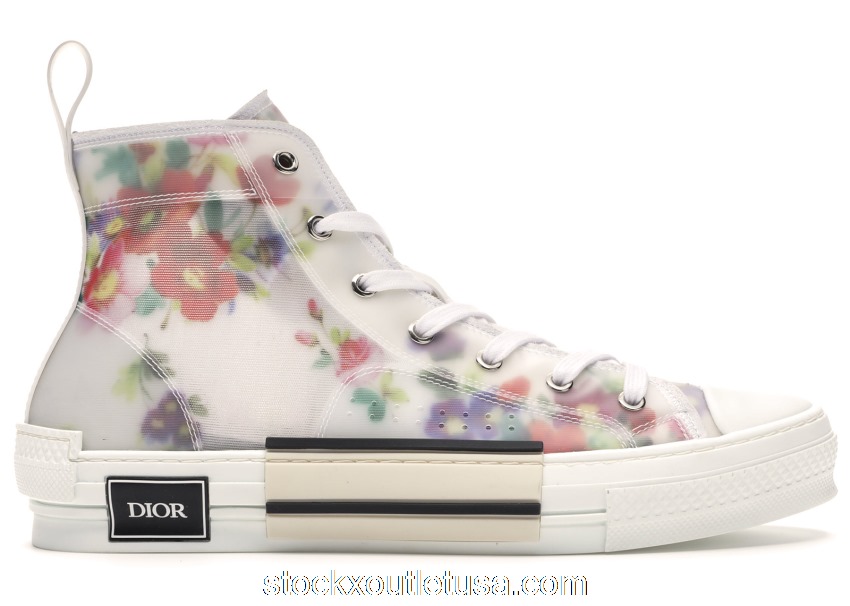 Outlet Dior B23 High Top Flowers Oblique 3SH118YJR_H063