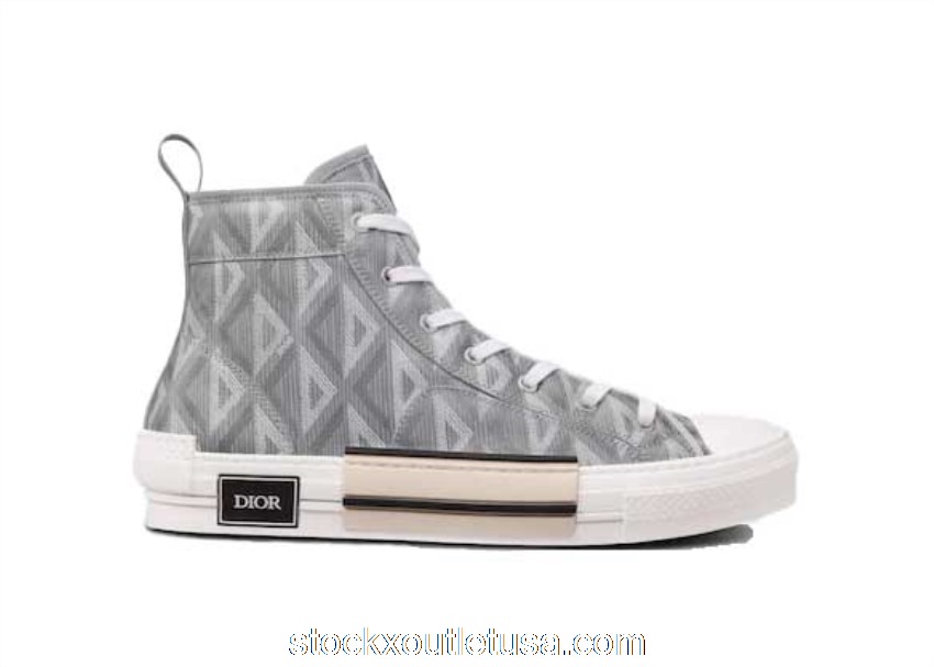 Outlet Dior B23 High Top Gray CD Diamond 3SH118ZPP_H868