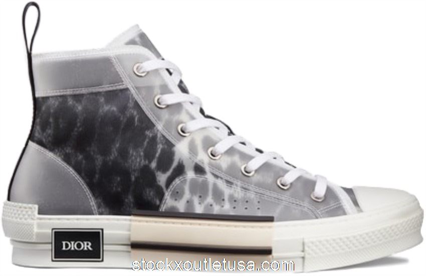 Outlet Dior B23 High Top Grey Leopard 3SH118YTC_H960