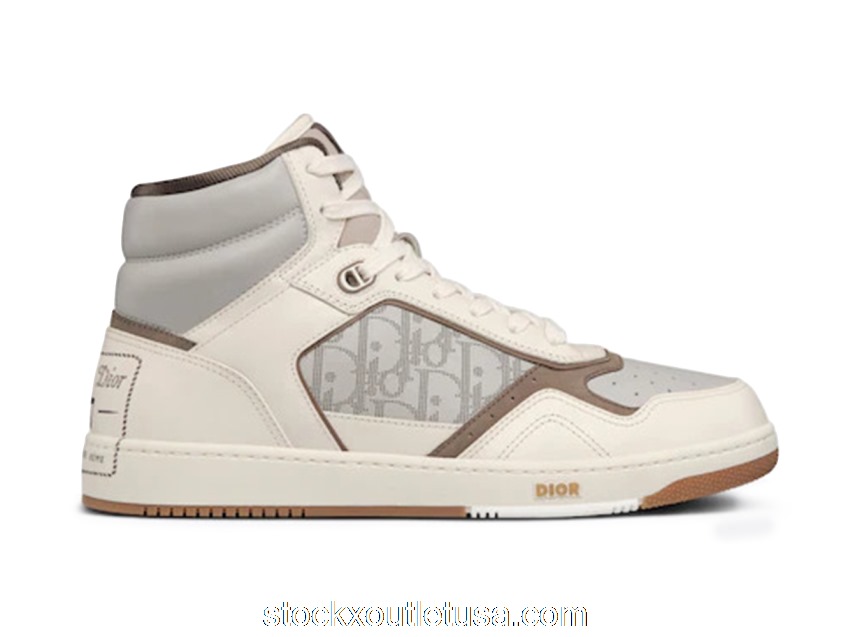Outlet Dior B27 High by Birkenstock Cream Greige Greige Dior Oblique 3SH133ZSR_H167