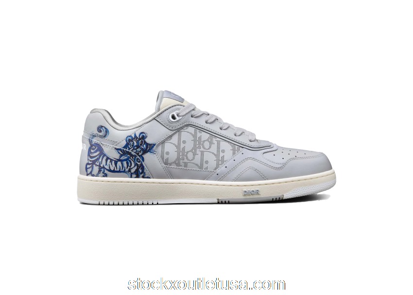 Outlet Dior B27 Kenny Scharf Low Top Blue Tiger Print 3SN272ZMG_H861