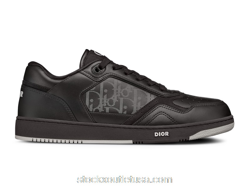 Outlet Dior B27 Low Black Dior Oblique Galaxy Leather Grey 3SN272ZPR_H969