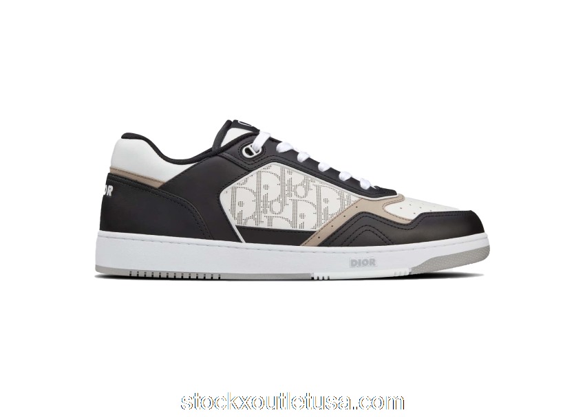 Outlet Dior B27 Low Black White Beige Oblique Galaxy 3SN272ZIJ_H163