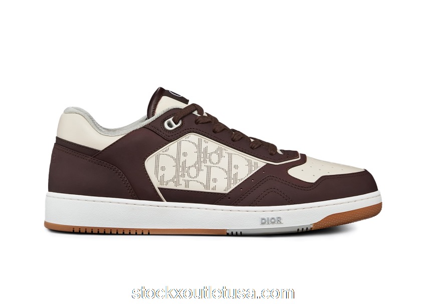 Outlet Dior B27 Low Brown White Oblique Leather 3SN272ZML_H761