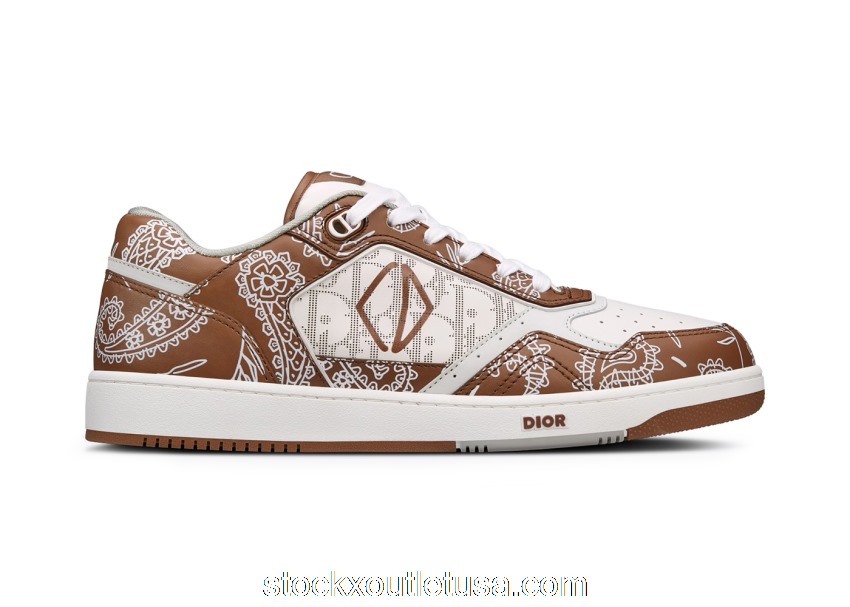 Outlet Dior B27 Low Coffee White CD Paisley White Dior Oblique 3SN272ZOF_H760