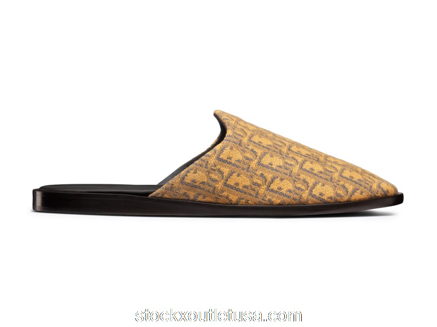 Outlet Dior Indior Mule Gold-Tone Dior Oblique Jacquard 3SA097ZJU_H268