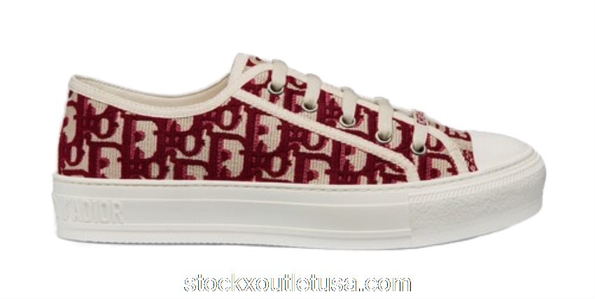 Outlet Dior Walk'N'Dior Oblique Red Canvas (W) KCK211OBE_S16V