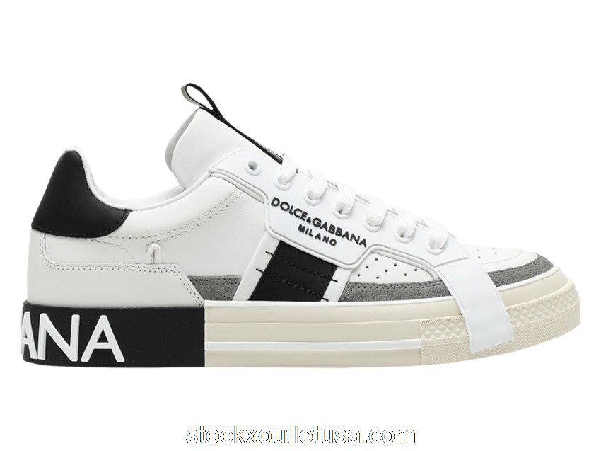 Outlet Dolce & Gabbana Custom 2.Zero Low White Black Grey CS1863 A0838 8B836