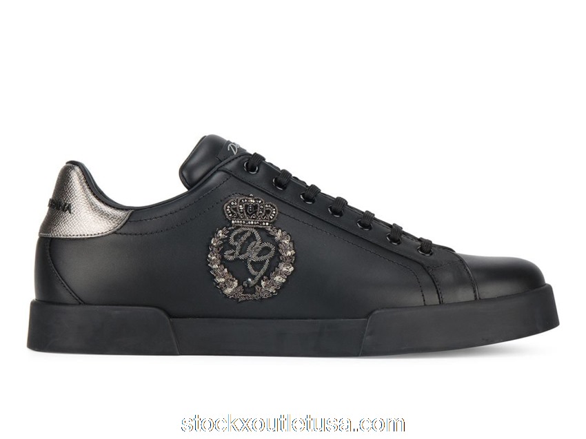 Outlet Dolce & Gabbana Portofino Crown Patch Black CS1538AH164