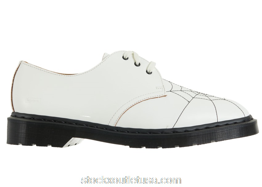 Outlet Dr. Martens 3-Eye Supreme Spiderweb White