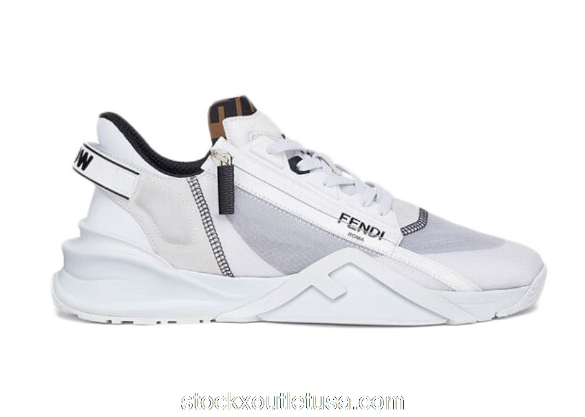 Outlet Fendi Nylon Low Top White 7E1392EKVF0AGX