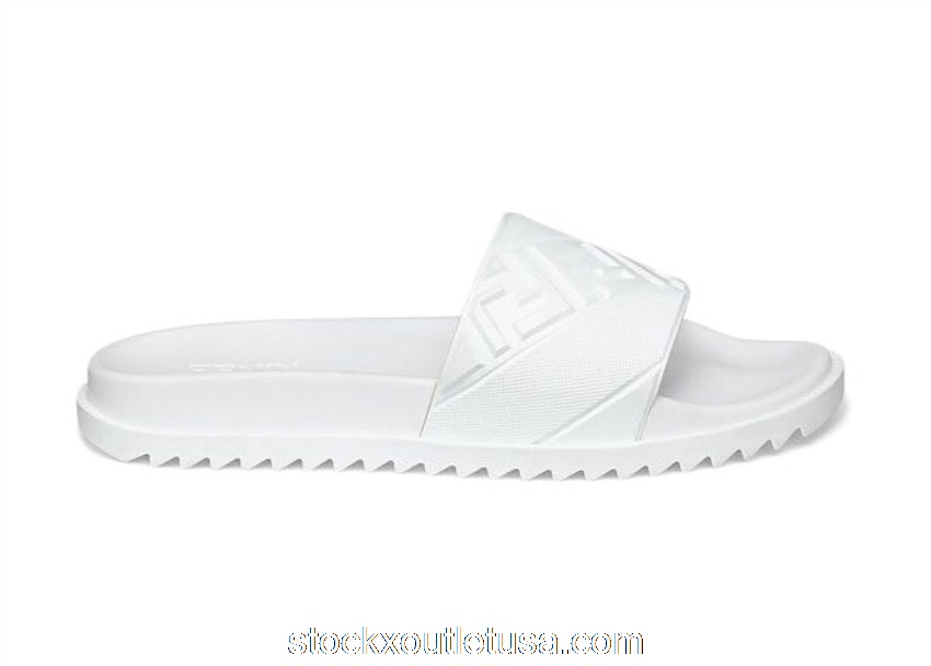 Outlet Fendi Slides White 7X1377ABO2F152N