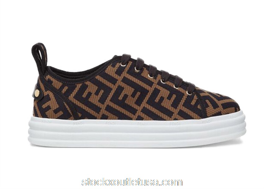 Outlet Fendi Tech Fabric Flatform Brown 8E8017AD8DF0R7V