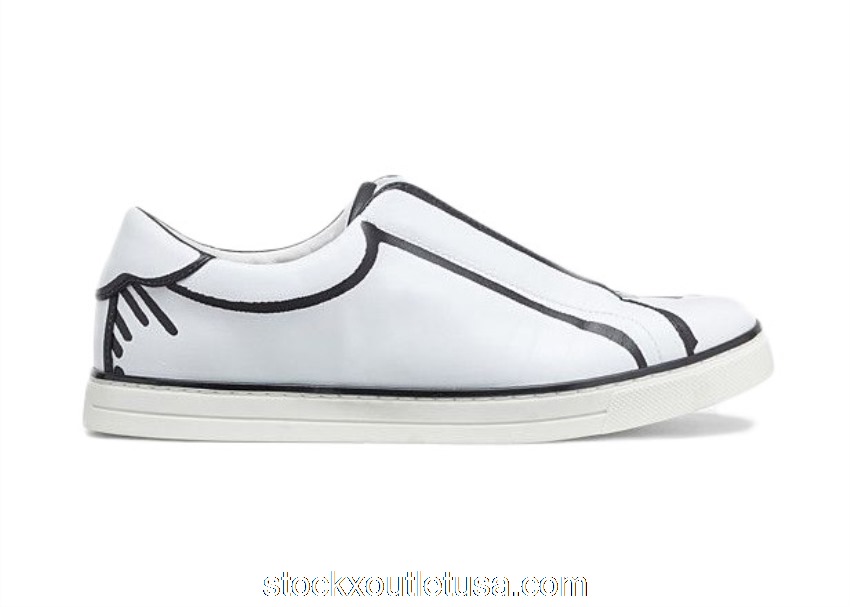 Outlet Fendi x Joshua Vides Leather Slip On White (W) 8E6592AC7TF1BOE