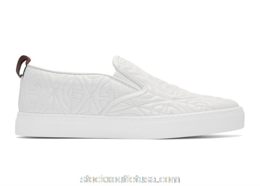 Outlet Gucci G Rhombus Slip-On White 5988680R0B09062