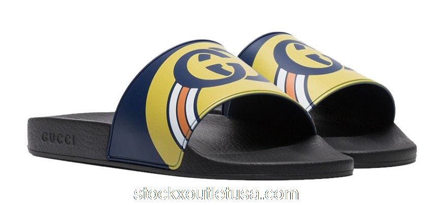Outlet Gucci Persuit Slides Navy Black 548703 JDB00