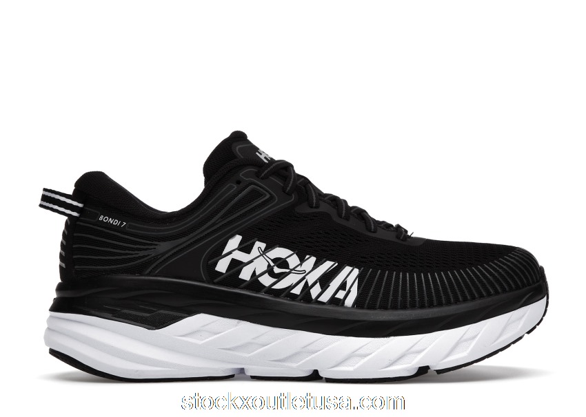 Outlet Hoka One One Bondi 7 Black White (W) 1110519-BWHT