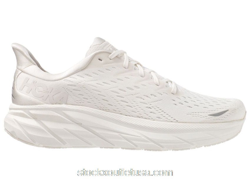 Outlet Hoka One One Clifton 8 White 1119393-WWH