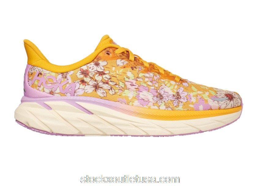 Outlet Hoka One One Movement Clifton 8 Free People Golden Coast Floral (W)