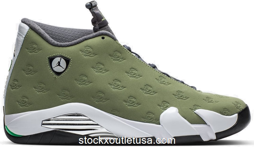 Outlet Jordan 14 Retro Oregon Ducks PE Green