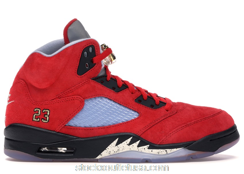 Outlet Jordan 5 Retro Trophy Room University Red (F&F) TR JSP 5 FF