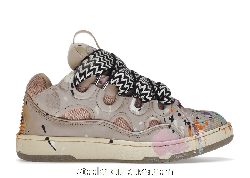 Outlet Lanvin Leather Curb Gallery Dept. Pale Pink Multi (W) FW-SKDK02-DRGD-P22B5S0