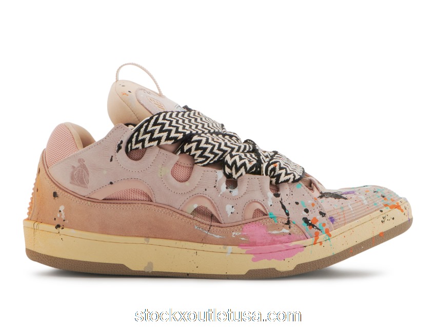 Outlet Lanvin Leather Curb Gallery Dept. Pale Pink Multi FM-SKRK11-DRGD-P22B5S0