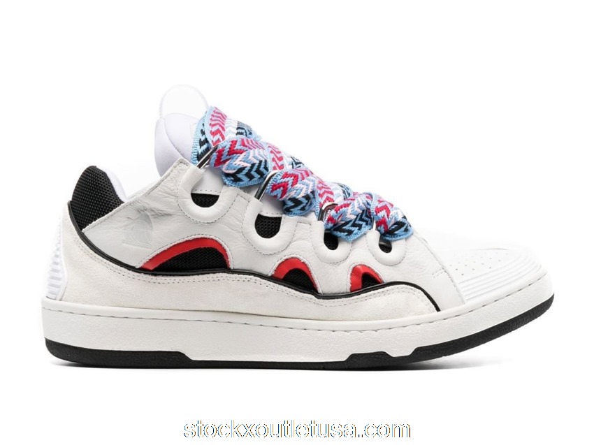 Outlet Lanvin Leather Curb Light Grey Blue Black Red FM-SKRK11-DRAG-E221220