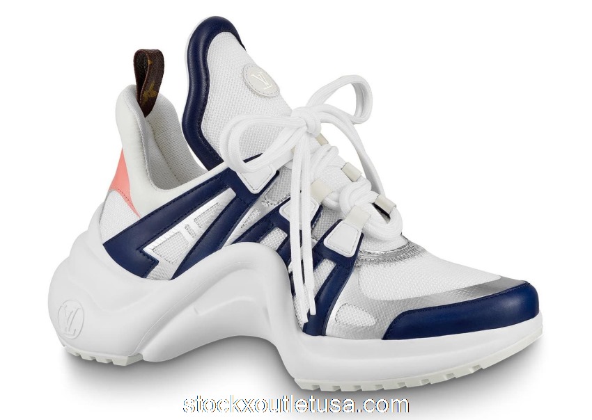 Outlet Louis Vuitton Archlight Trainer Navy Silver (W) 1A4NGL
