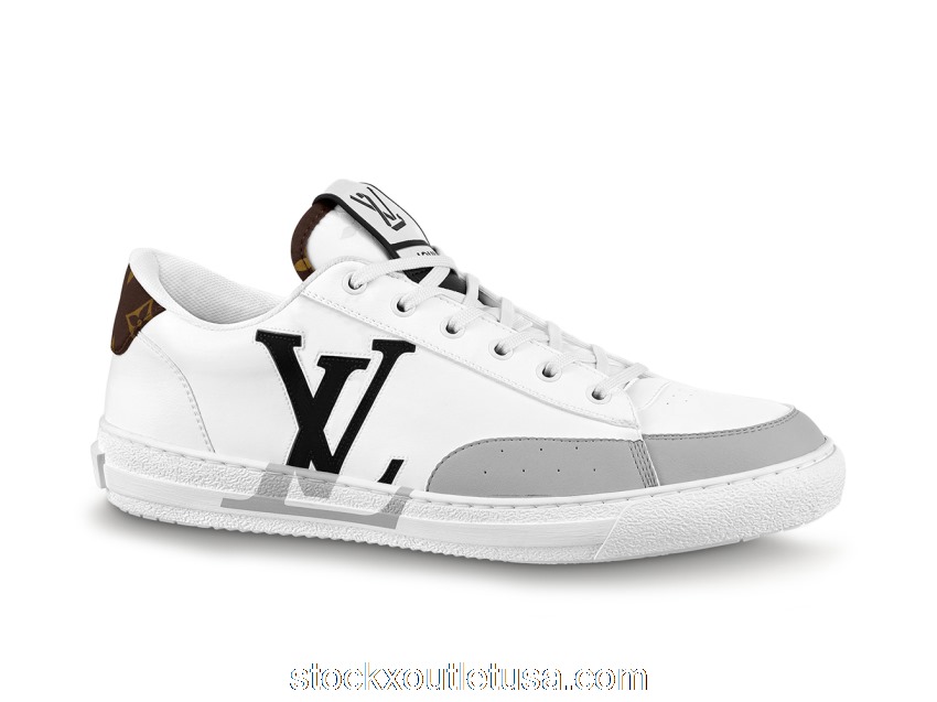Outlet Louis Vuitton Charlie Trainers White Cacoa Brown Black 1A9JN8