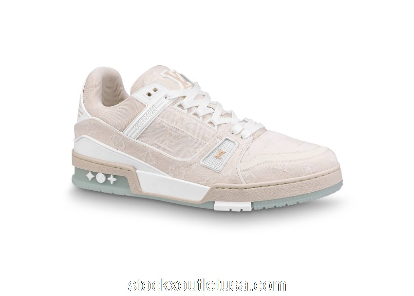 Outlet Louis Vuitton LV Trainer Beige Monogram Demin 1A8Z4W