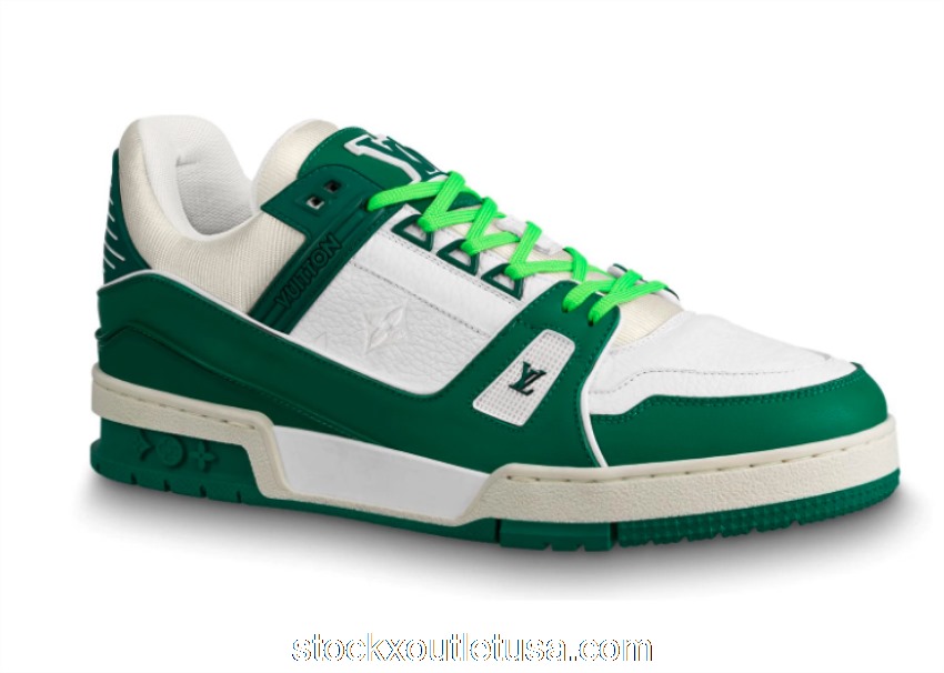 Outlet Louis Vuitton LV Trainer Green 1A8127 / 1A9VNQ