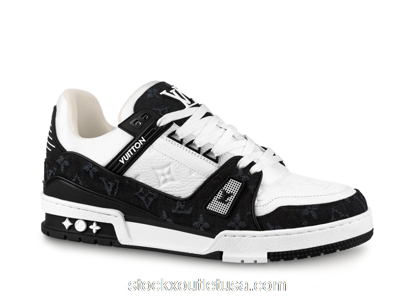 Outlet Louis Vuitton LV Trainer White Black White 1A9JGB/1A9JG3/1A9JGJ/1A9JG9