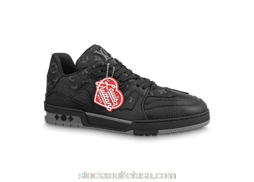 Outlet Louis Vuitton LV Trainer x Nigo Black Denim 1A9IPX/1A9IPH