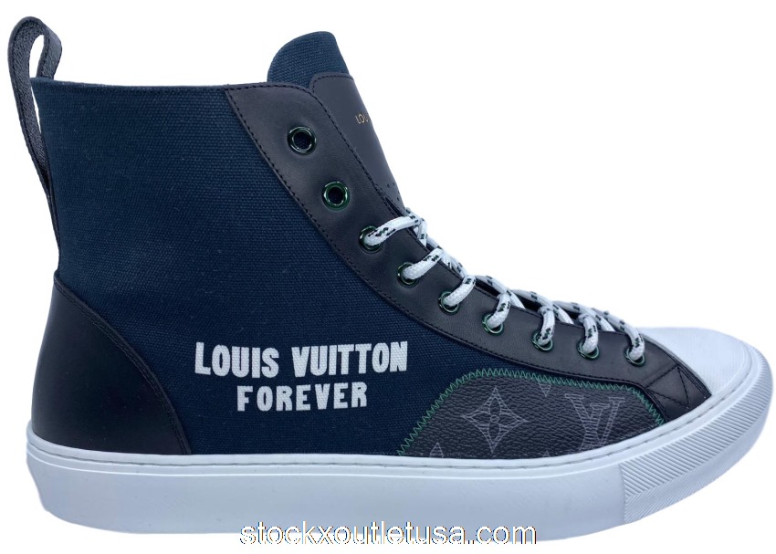 Outlet Louis Vuitton Tattoo Sneaker Boot LV Forever Navy GO0148